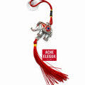 Evil Eye Elephant Ornament Red for Protection against negative energies