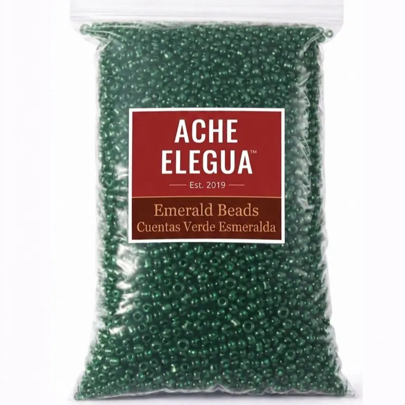 Emerald Green Crystal Beads 1 Pound Bag