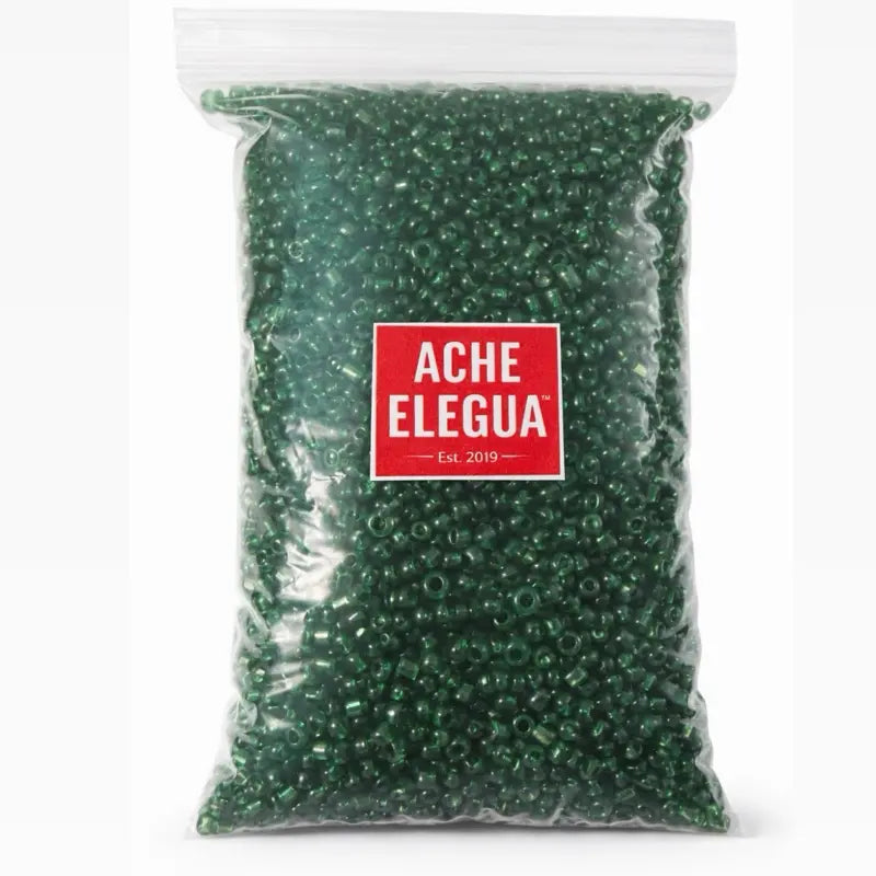 Emerald Green Crystal Beads 1 Pound Bag