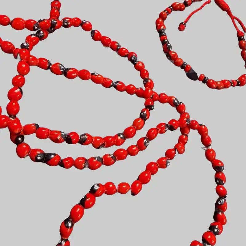 Set Peony Necklace and Bracelet Azabache HandMade
