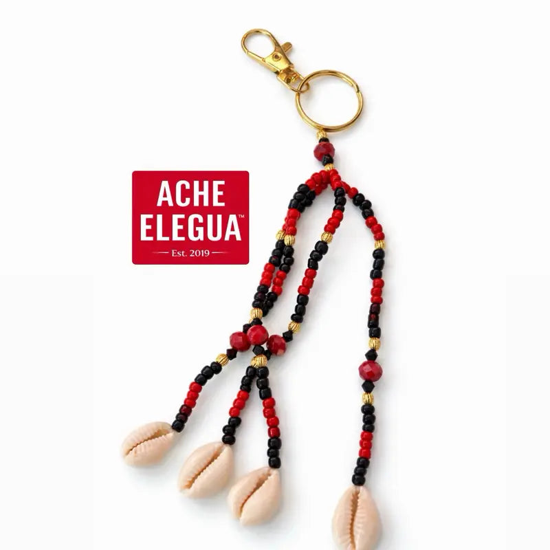 Keychain Elegua Protection HandMade Beads