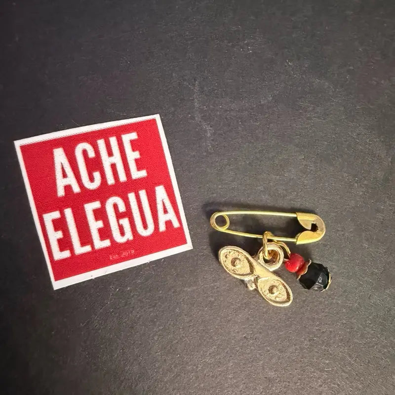 Santa Lucia Evil Eye Azabache Pin