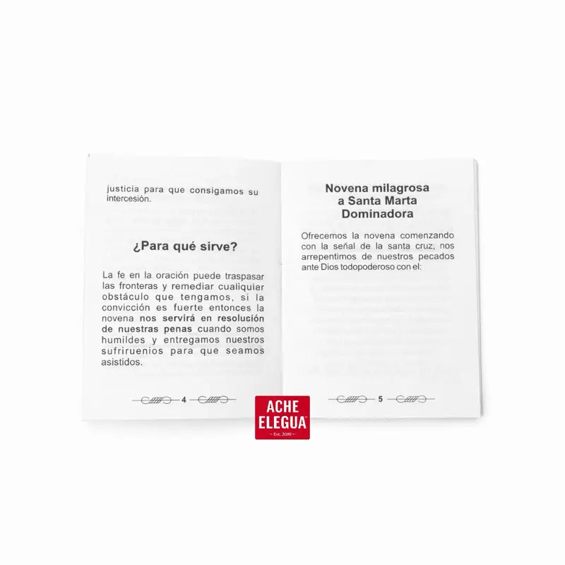 Novena a Santa Marta La Dominadora Libro