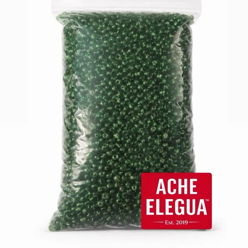 Emerald Green Crystal Beads 1 Pound Bag