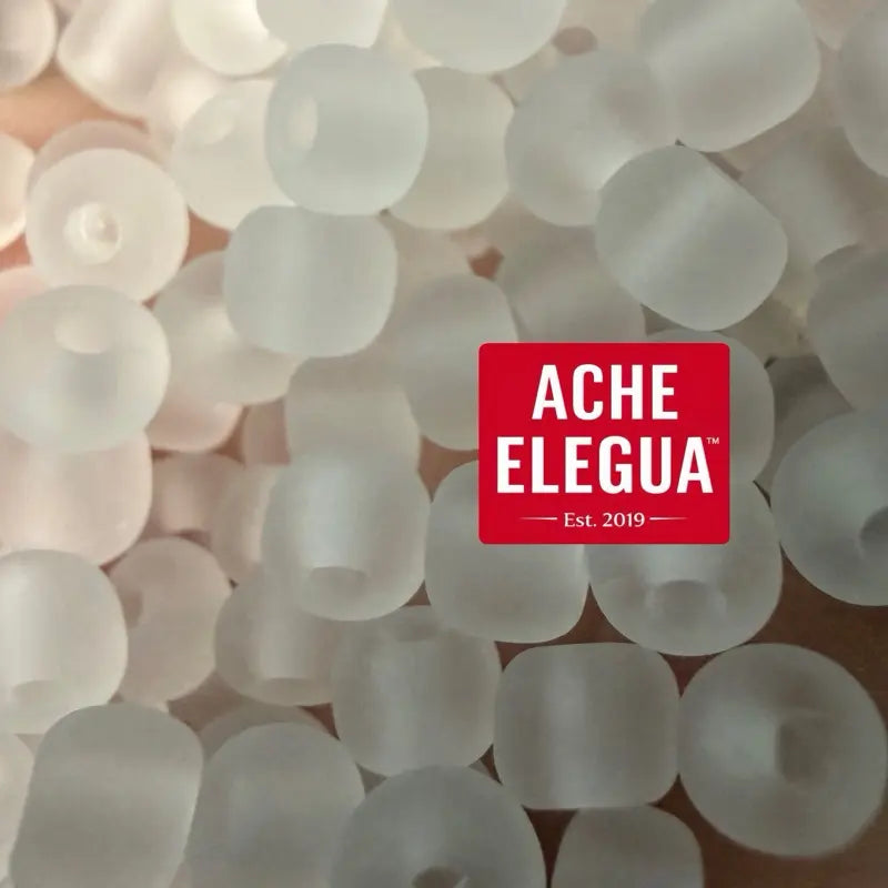 Agua Jabón White Translucent Beads 1 Pound Bag