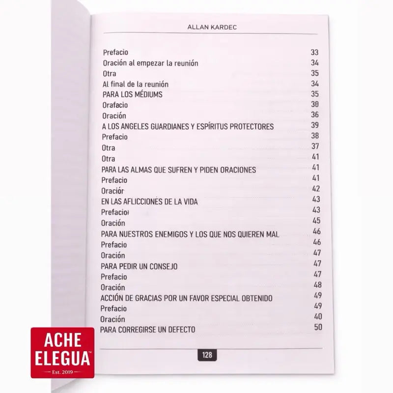 Selected Prayers Collection by Allan Kardec Book Edition Spanish