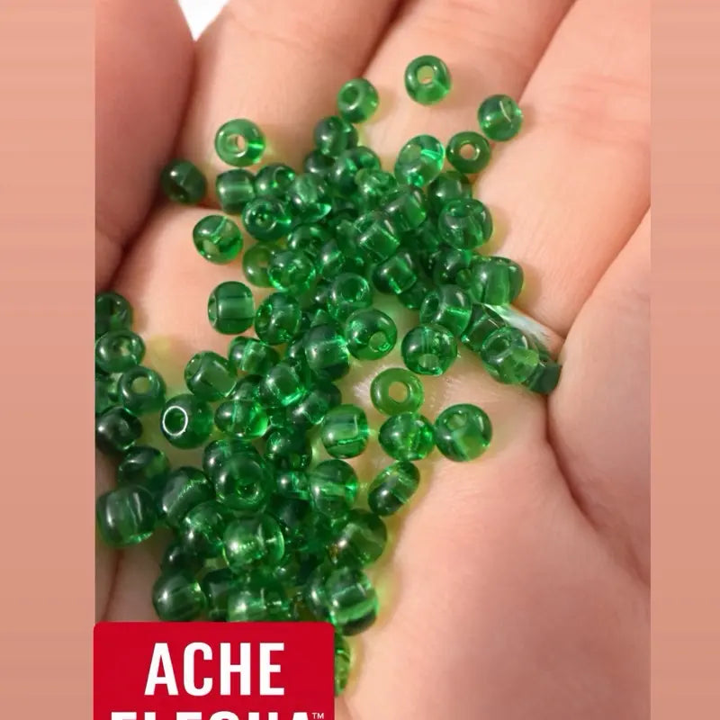 Emerald Green Crystal Beads 1 Pound Bag
