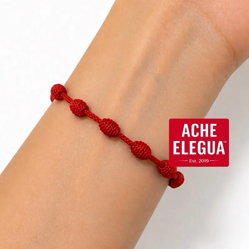 7 Knot Bracelet Red