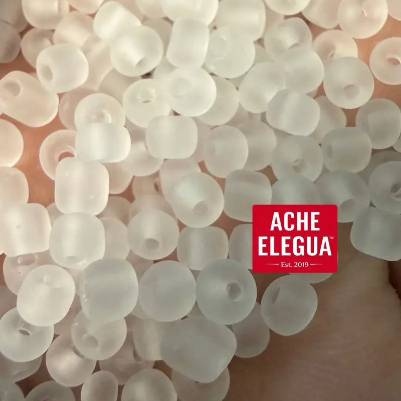 Agua Jabón White Translucent Beads 1 Pound Bag