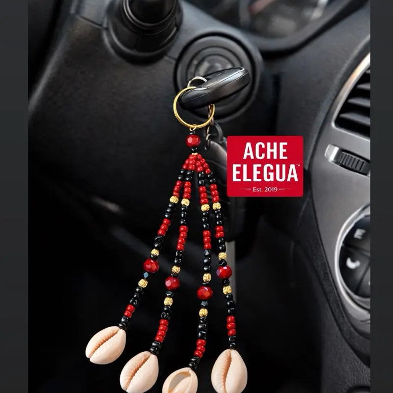 Keychain Elegua Protection HandMade Beads