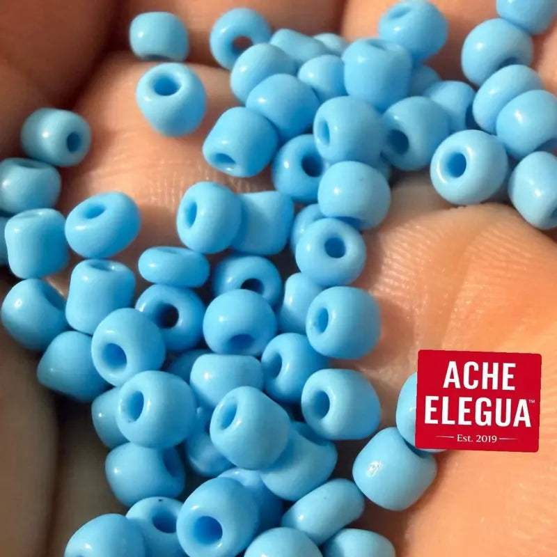 Sky Blue Glass Beads 1 Pound Bag