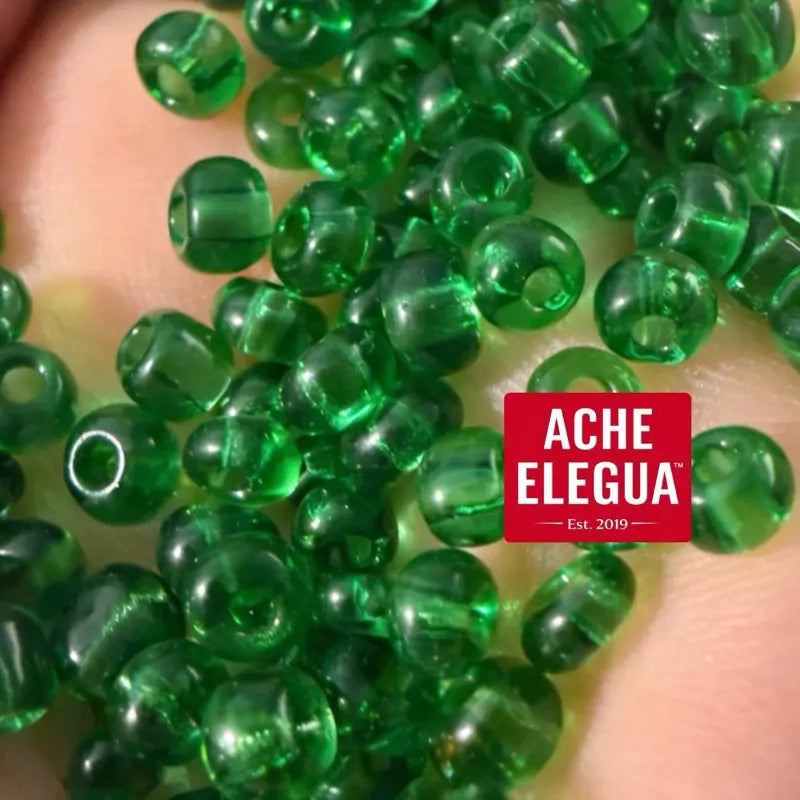 Emerald Green Crystal Beads 1 Pound Bag