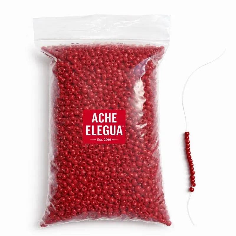 Red Coral Seed Beads 1 Pound Bag