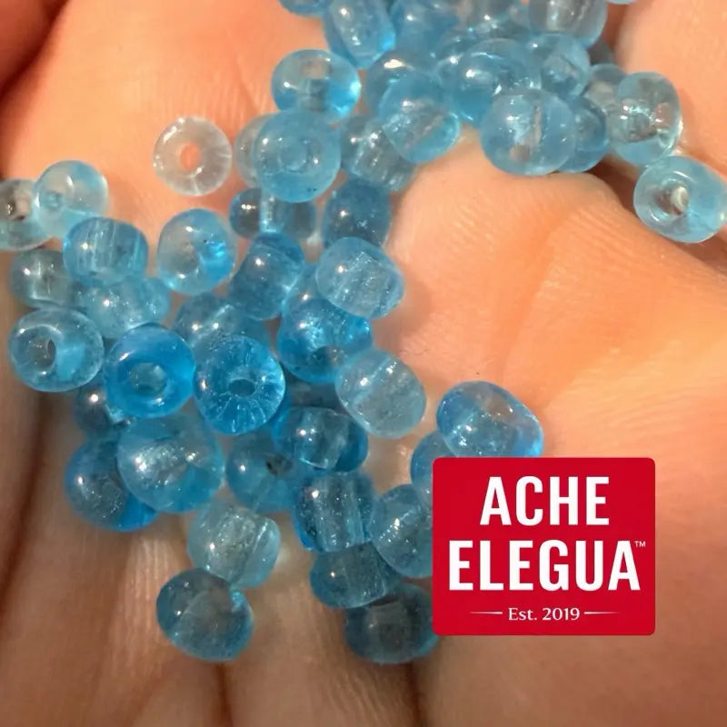Ice Blue Crystal Beads 1 Pound Bag