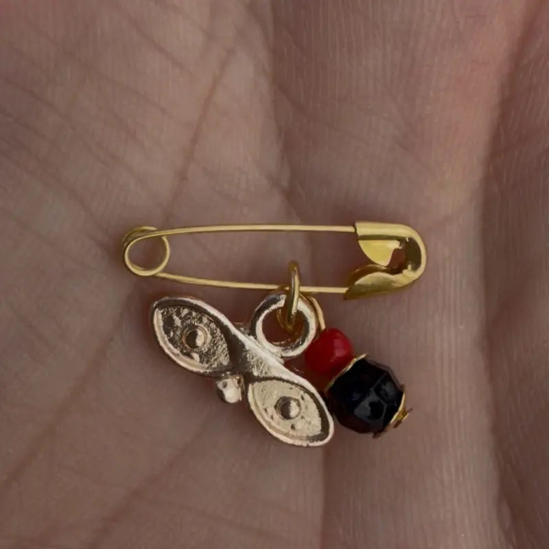 Santa Lucia Evil Eye Azabache Pin