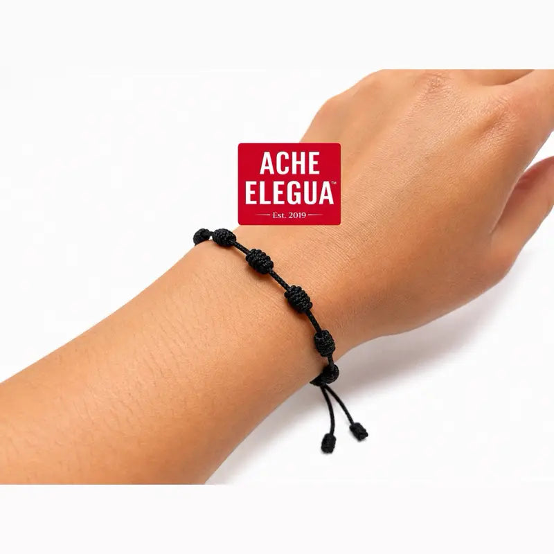 7 Knot Bracelet Black
