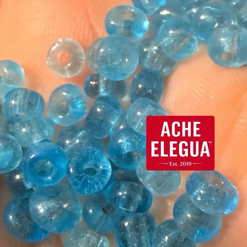 Ice Blue Crystal Beads 1 Pound Bag