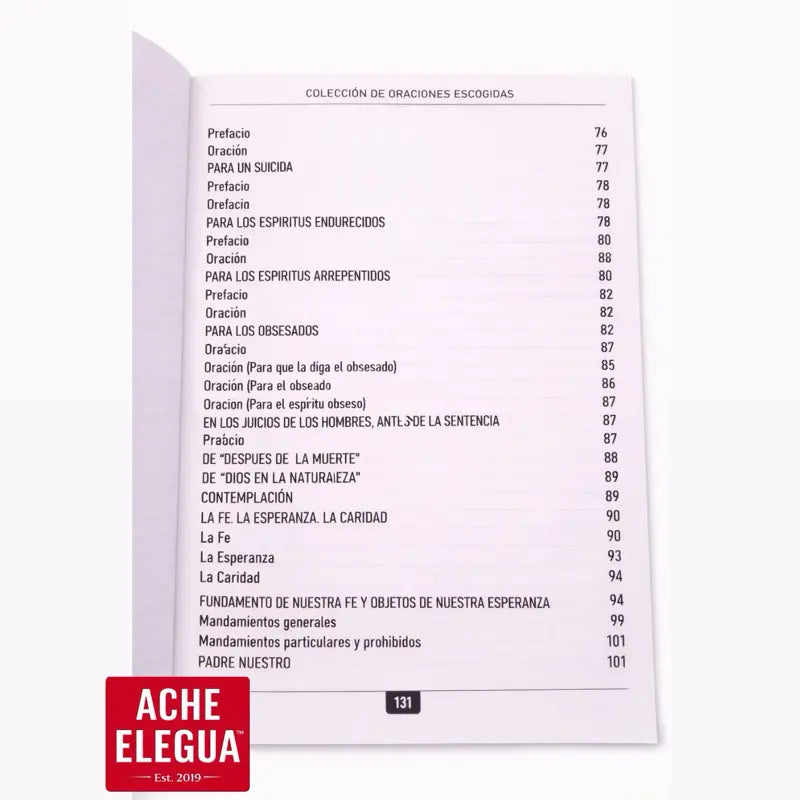 Selected Prayers Collection by Allan Kardec Book Edition Spanish