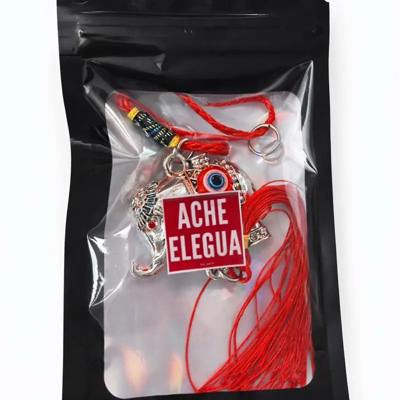 Evil Eye Elephant Ornament Red for Protection against negative energies