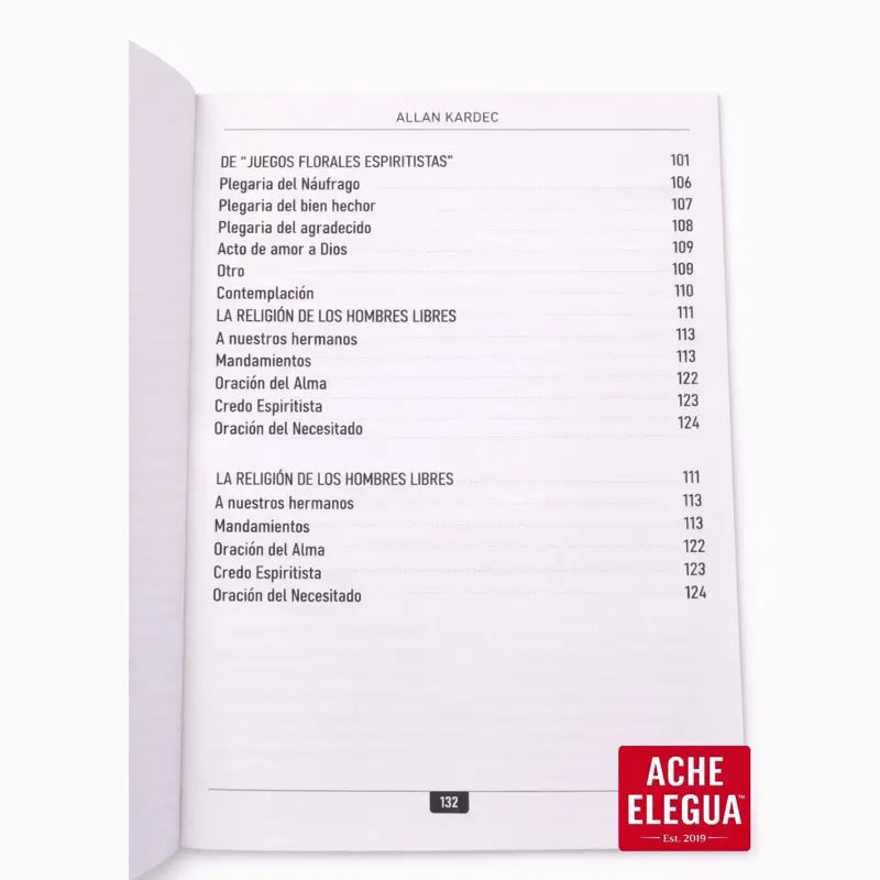 Selected Prayers Collection by Allan Kardec Book Edition Spanish