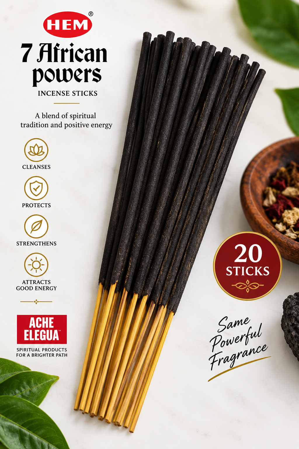 7 African Powers Incense Sticks — 20 Sticks